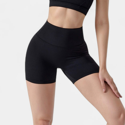 High Waist Compression Athletic Shorts with Supportive Stretch Fit and Streamlined Seams