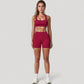 High Waist Compression Athletic Shorts with Supportive Stretch Fit and Streamlined Seams