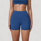 High Waist Compression Athletic Shorts with Supportive Stretch Fit and Streamlined Seams