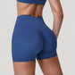 High Waist Compression Athletic Shorts with Supportive Stretch Fit and Streamlined Seams