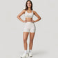 High Waist Compression Athletic Shorts with Supportive Stretch Fit and Streamlined Seams