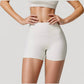 High Waist Compression Athletic Shorts with Supportive Stretch Fit and Streamlined Seams