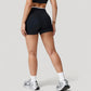 High Waist Athletic Shorts with Stretch Fabric and Contour Fit Waistband