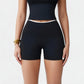 High Waist Athletic Shorts with Stretch Fabric and Contour Fit Waistband