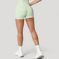 High Waist Athletic Shorts with Stretch Fabric and Contour Fit Waistband
