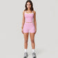 High Waist Athletic Shorts with Stretch Fabric and Contour Fit Waistband