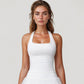 Square Neck Active Tank Top with Built-In Bra and Racerback Design for Comfort and Movement