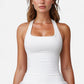 Square Neck Active Tank Top with Built-In Bra and Racerback Design for Comfort and Movement