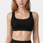 High Neck Crop Top with Scallop Trim Sleeveless Design and Seamless Finish Matching High Waist Leggings