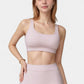 High Neck Crop Top with Scallop Trim Sleeveless Design and Seamless Finish Matching High Waist Leggings