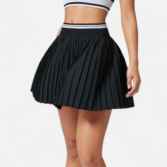 Pleated Tennis Skirt with Built-In Shorts and Side Pocket for Sporty Style and Functional Movement