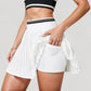 Pleated Tennis Skirt with Built-In Shorts and Side Pocket for Sporty Style and Functional Movement