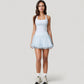 Tulle Mini Skirt with Soft Lining and Layered Ruffle Hem for a Whimsical Ballet-Inspired Look