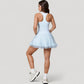 Tulle Mini Skirt with Soft Lining and Layered Ruffle Hem for a Whimsical Ballet-Inspired Look