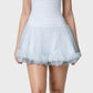 Tulle Mini Skirt with Soft Lining and Layered Ruffle Hem for a Whimsical Ballet-Inspired Look