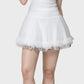 Tulle Mini Skirt with Soft Lining and Layered Ruffle Hem for a Whimsical Ballet-Inspired Look