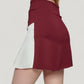 High Waist Colorblock Tennis Skirt with Sculpted Contrast Design and Flared Hem