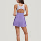 Sleeveless Two-Tone Tennis Dress with Scoop Neck and High Waist Pleated Skirt