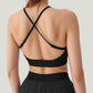 Strappy Sports Bra with Scoop Neck and Wide Underband for Light to Medium Support