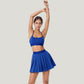 Strappy Sports Bra with Scoop Neck and Wide Underband for Light to Medium Support