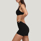 Scoop Neck Racerback Sports Bra with Wide Straps and Seamless Underbust Design