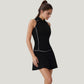 Sleeveless Performance Polo Tank with Zip Neckline and Contrast Piping for Golf and Tennis
