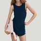 Sleeveless Active Romper with Overlap Skirt Detail and Round Neck Athletic Fit