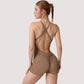 Strappy Activewear Romper with Fitted Bodice and Stretch Fabric for Flexible Movement