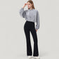 Long Sleeve Woven Lounge Top with Half Zip Front, Elastic Hem, and Relaxed Draped Fit