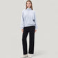 Long Sleeve Woven Half Zip Pullover Top with Stand Collar and Elastic Cuffs