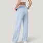 Wide Leg Lounge Pants with Elastic Waistband and Adjustable Drawstring Closure