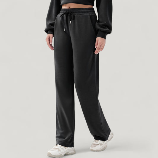 Wide Leg Lounge Pants with Elastic Drawstring Waist