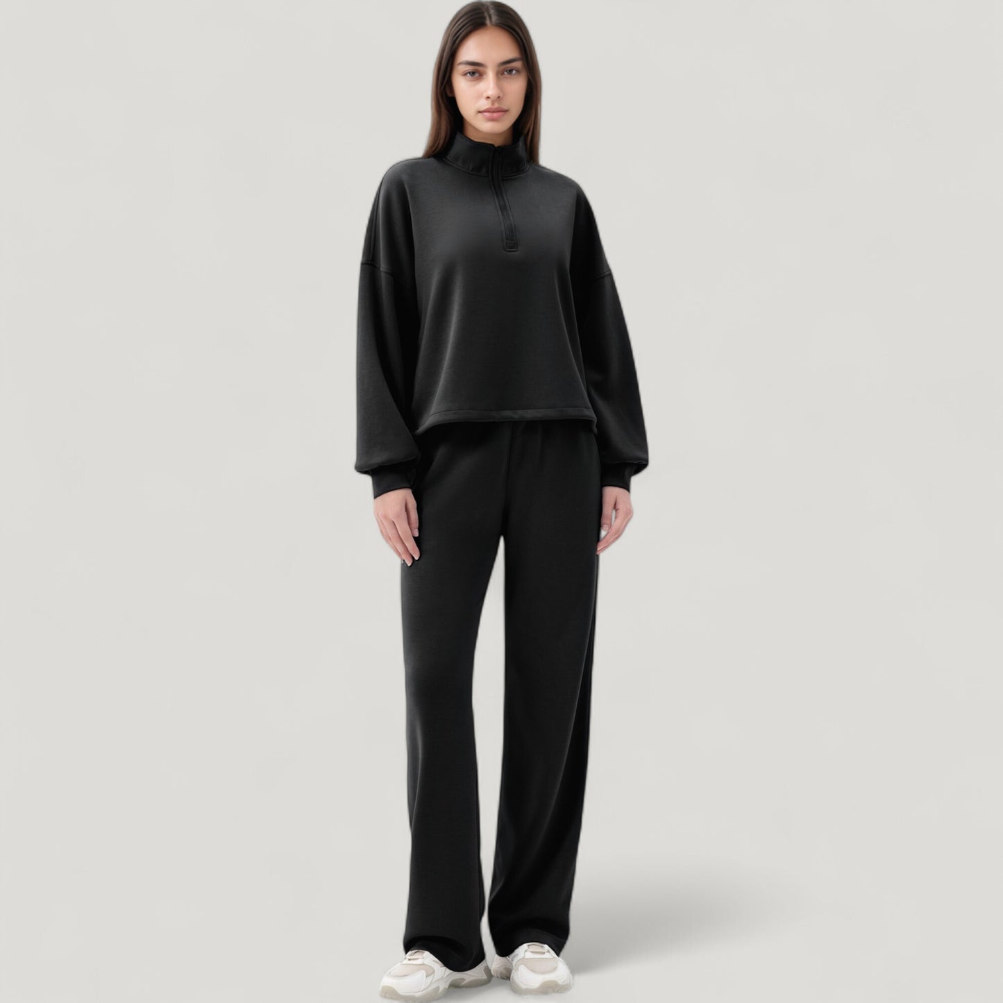 Wide Leg Lounge Pants with Elastic Drawstring Waist