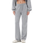 Wide Leg Lounge Pants with Elastic Drawstring Waist