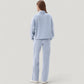 Wide Leg Lounge Pants with Elastic Drawstring Waist