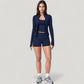 Long Sleeve Zip-Up Athletic Jacket with Thumbholes and High Neckline