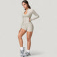 Long Sleeve Zip-Up Athletic Jacket with Thumbholes and High Neckline