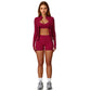 Long Sleeve Zip-Up Athletic Jacket with Thumbholes and High Neckline