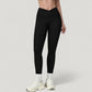 High Waist Crossover Lounge Leggings with Full Length Slim Fit and Flattering Waistband