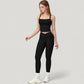High Waist Crossover Lounge Leggings with Full Length Slim Fit and Flattering Waistband