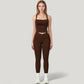 High Waist Crossover Lounge Leggings with Full Length Slim Fit and Flattering Waistband