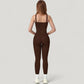 High Waist Crossover Lounge Leggings with Full Length Slim Fit and Flattering Waistband