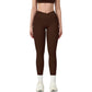 High Waist Crossover Lounge Leggings with Full Length Slim Fit and Flattering Waistband