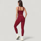 High Waist Crossover Lounge Leggings with Full Length Slim Fit and Flattering Waistband