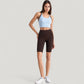 Scoop Neck Racerback Sports Bra with Contrast Trim
