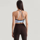 Scoop Neck Racerback Sports Bra with Contrast Trim