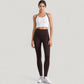 Scoop Neck Racerback Sports Bra with Contrast Trim