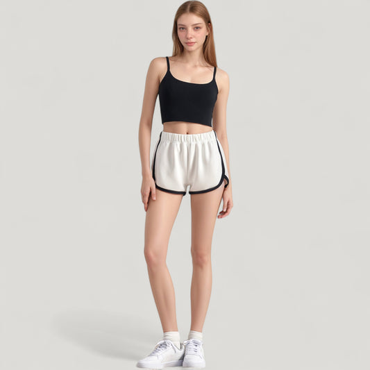 Scoop Neck Spaghetti Strap Sports Bra with Smooth Finish