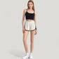 Scoop Neck Spaghetti Strap Sports Bra with Smooth Finish
