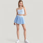 Scoop Neck Spaghetti Strap Sports Bra with Smooth Finish